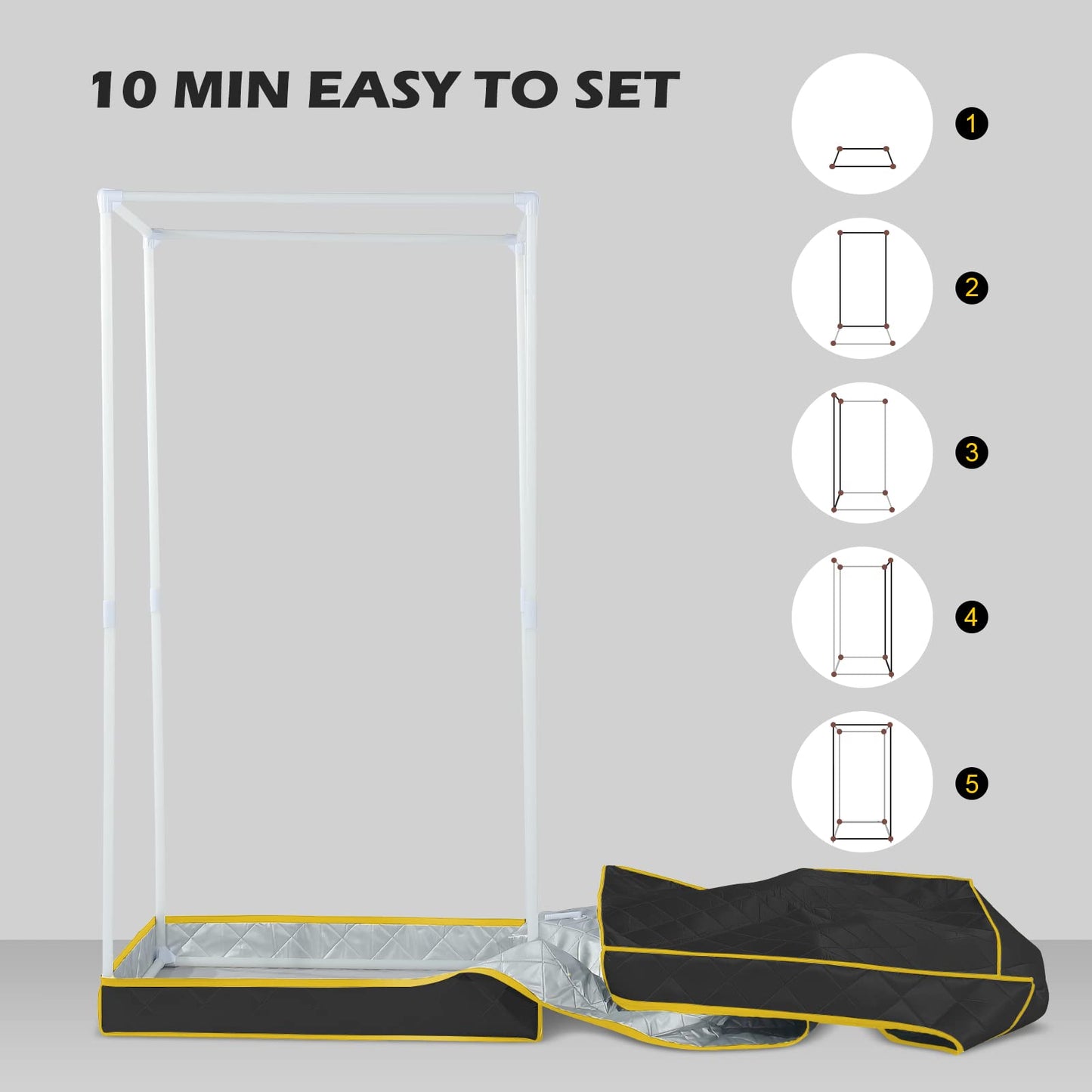 TaTalife Portable Infrared Sauna, Full Size Far Infrared Sauna, One Person Sauna Tent, Separate Heating Foot Pad and Portable Sauna Chair Home Saunas for Relaxation Detox