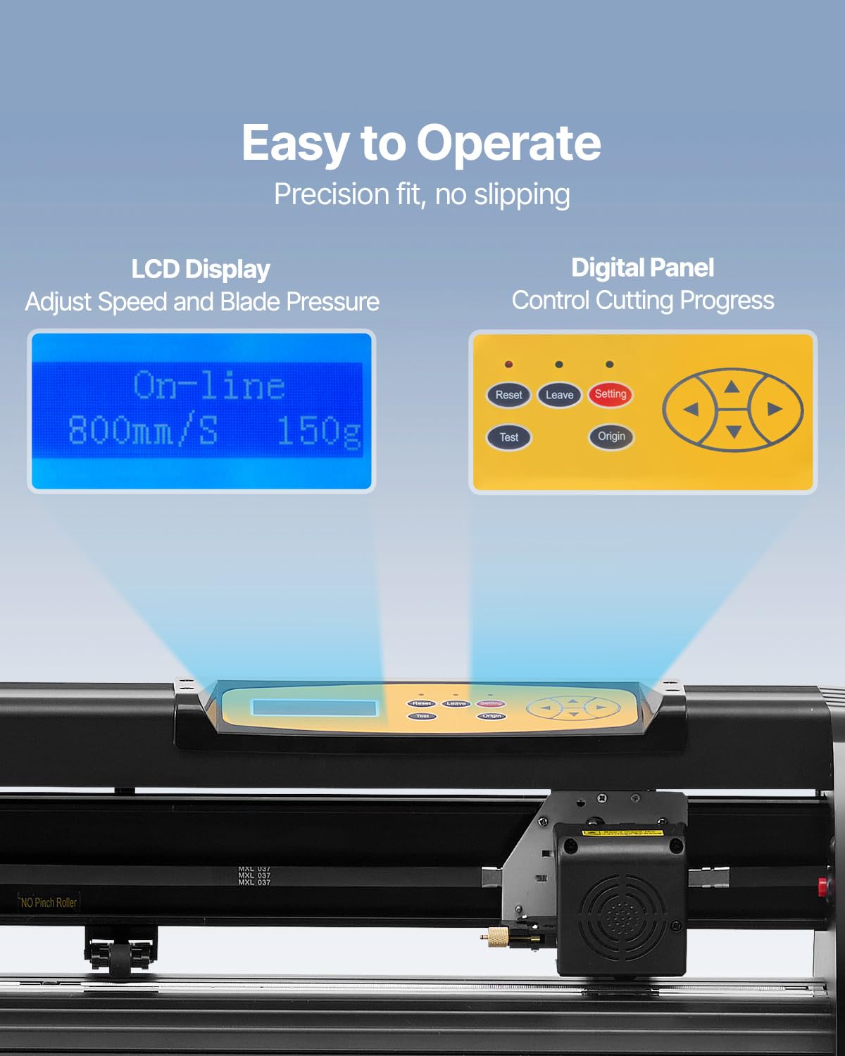 VEVOR Vinyl Cutter Machine, Upgraded 28 Inch Paper Feed Cutting Plotter Bundle, Adjustable Force & Speed Vinyl Printer with Powerful Stepper Motors, Signmaster Software Compatible with Windows System
