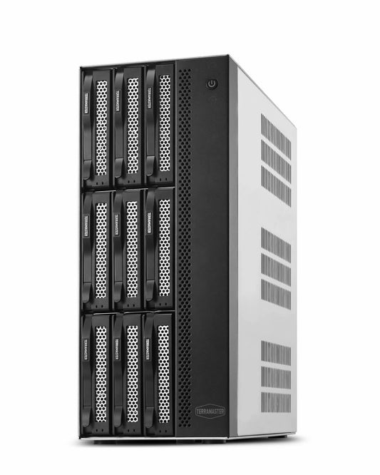 TERRAMASTER T9-500 Pro NAS Storage - 9Bay Core i7 1255U 10-Cores 12-Threads CPU, 16GB DDR5, Dual 10GbE Ports, Network Attached Storage Peak Performance for Business (Diskless)