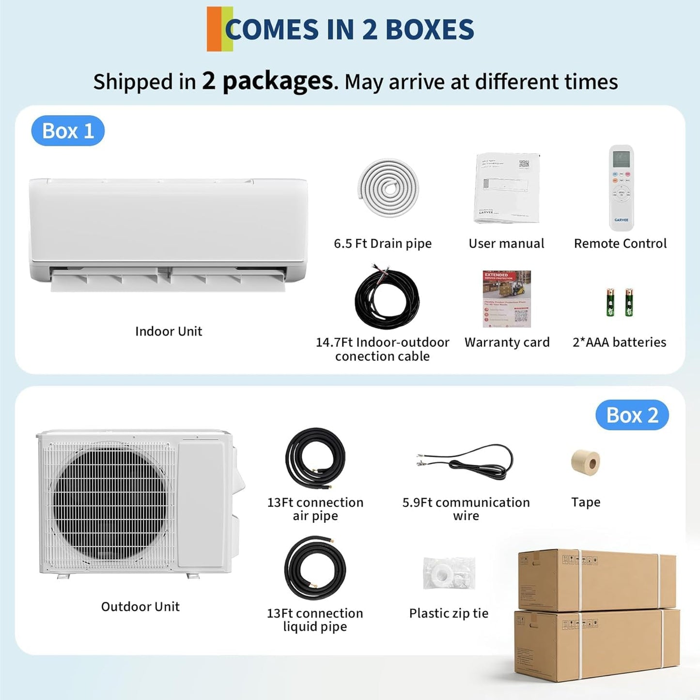 Garvee Mini Split AC & Heat Pump, 12000 BTU 115V, 22 SEER2, Remote Control & APP Control, Bulit in 2.0 WiFi, Compatible with Alexa, Ultra-Quiet, Energy Efficient, Cool and Heat Room Up to 750Sq.ft