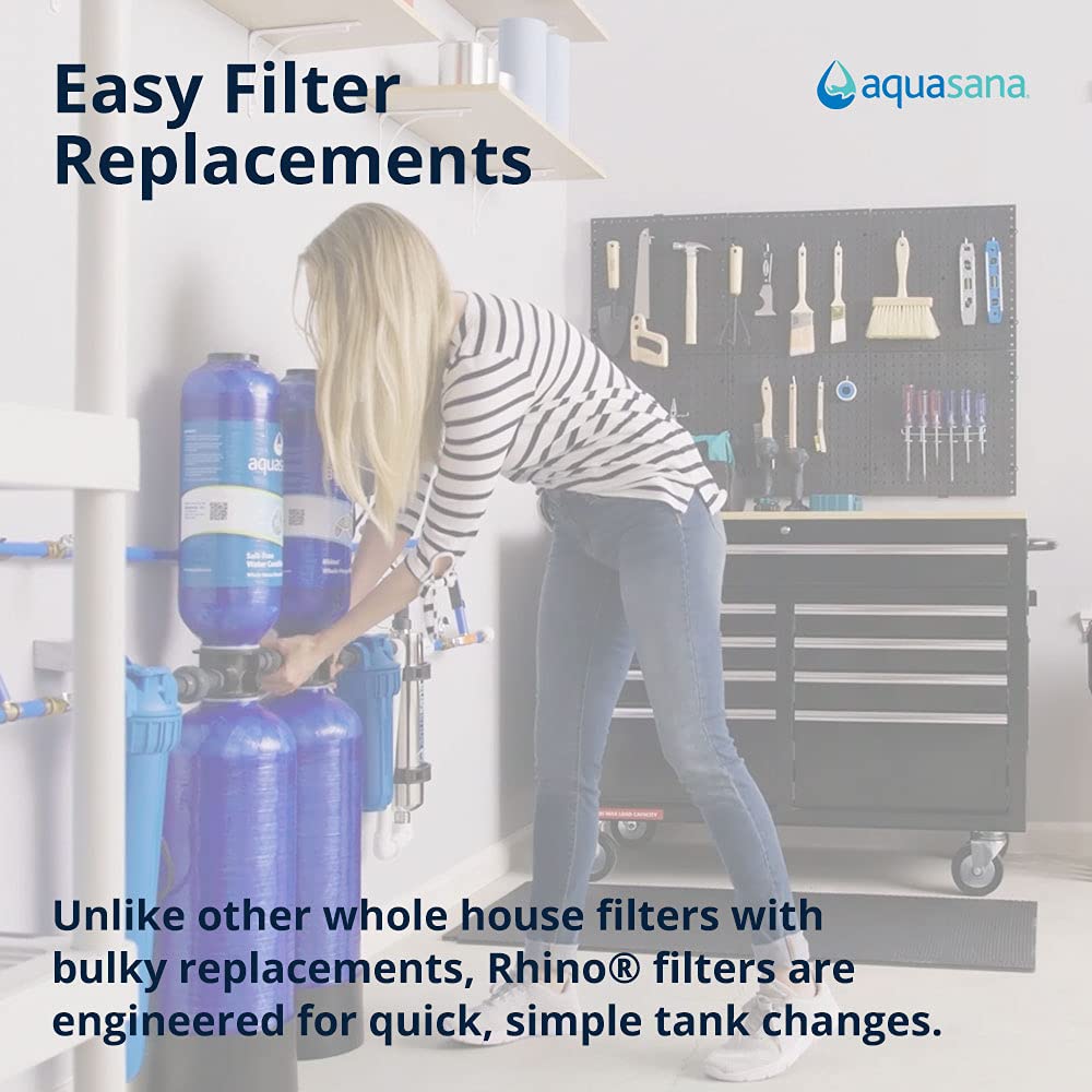 Aquasana EQ-Well-R Whole House Filter Tank, Blue, Water Purification Unit