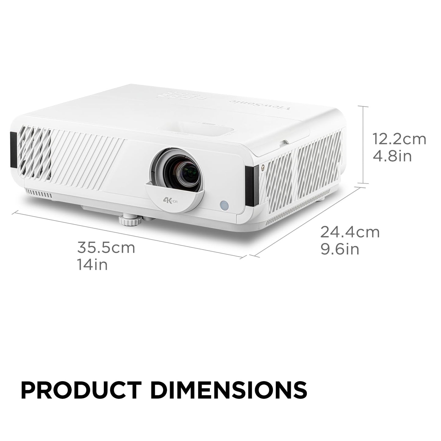 ViewSonic PX700HDH 3700 Lumens 1080p Projector, High Brightness and Supercolor Technology for Smooth Home Entertainment, 1.1x Optical Zoom, and Vertical Keystone for Flexible Setup, and Dual HDMI