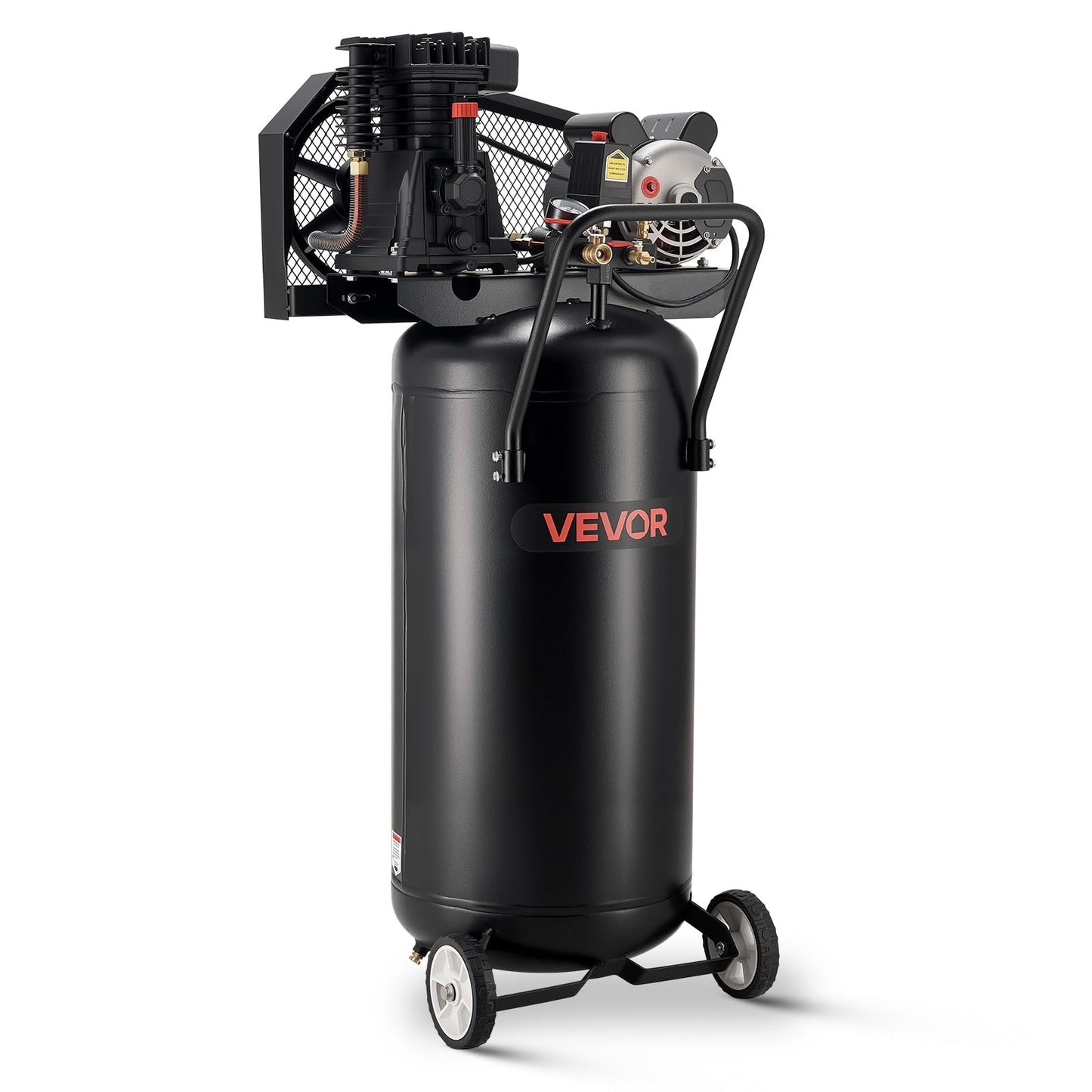 VEVOR 30 Gallons Air Compressor, 2HP 5.3SCFM at 90PSI, Max 125PSI Pressure Oil-Lubricated Air Compressor Tank, Portable on Wheels for Auto Repair,Tire Inflation,Spray Painting,Woodwork Nailing,120V