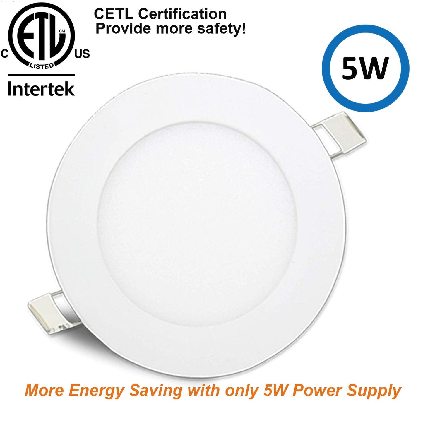 Facon 3 Inch LED RV Puck Light, Aluminum Slim Panel, 6 Pack, White, Model RVPD3AR01-WH32