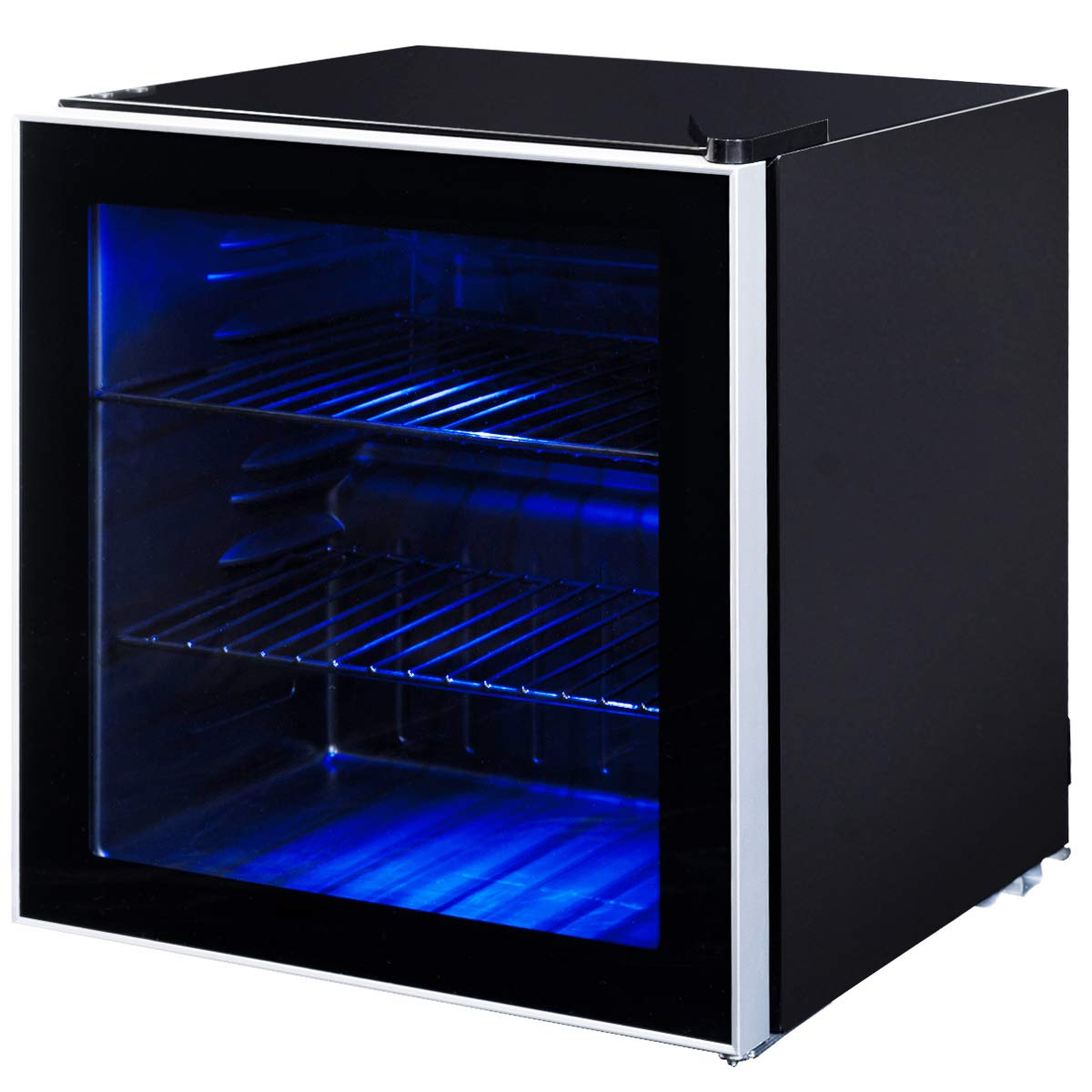 countertop freestanding beverage drink chiller refrigerator mini fridge beer wine cooler, 18.5’’ x 17.5’’ x 19.5’’ (L x W x D), Black