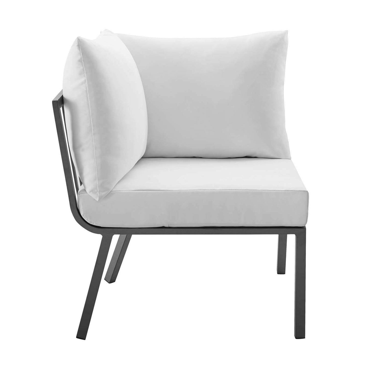 Modway Riverside Outdoor Patio Conversation Set, 85. 5" L x 85. 5" W x 28" H, Gray White