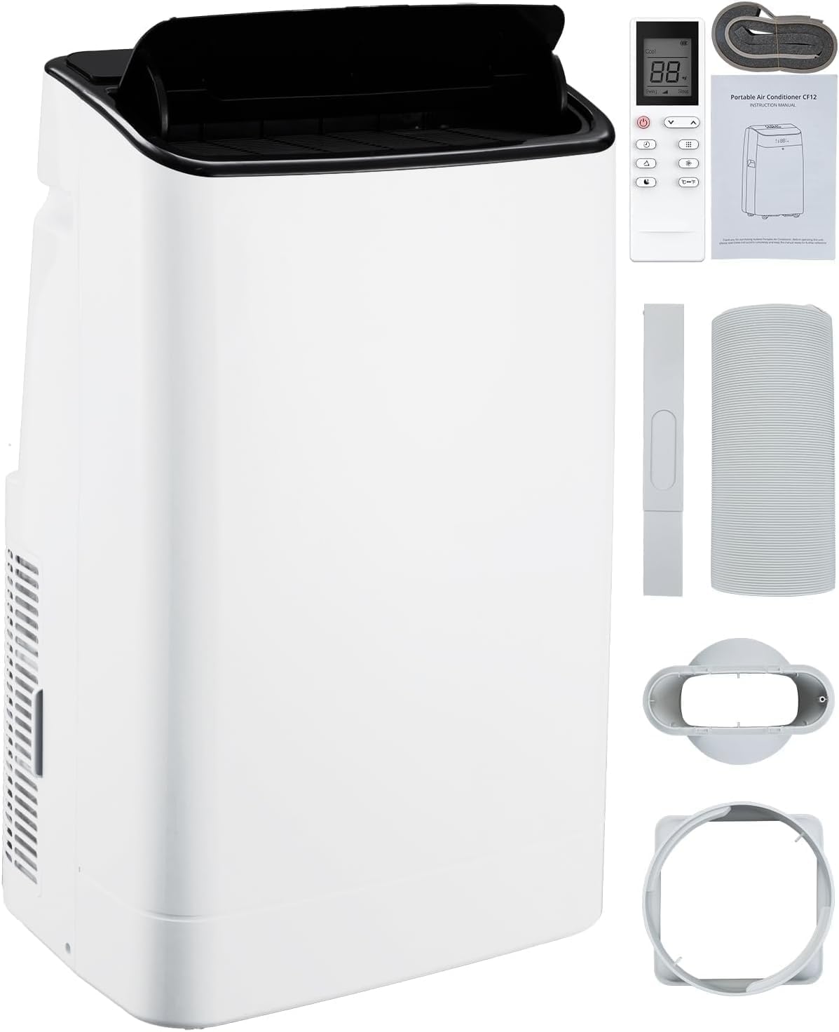 14000 BTU Portable Air Conditioner with Remote Control, 3-in-1 Free Standing Cooling AC Unit with Fan & Dehumidifier for 750 Sq Ft Rooms,Smart/Sleep Mode,3 Speed,Auto Swing,24H Timer