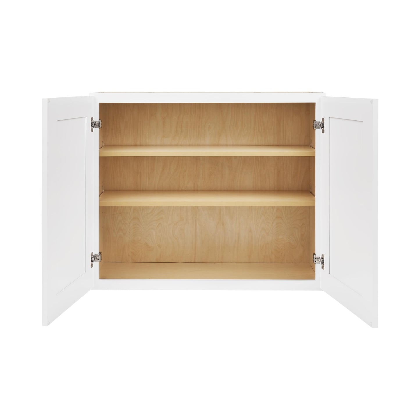 ONESTOCK White Shaker Wall Cabinet - Ready to Assemble, Perfect for Kitchen, Laundry, and Bathroom Storage - 24”W x 30”H x 12”D