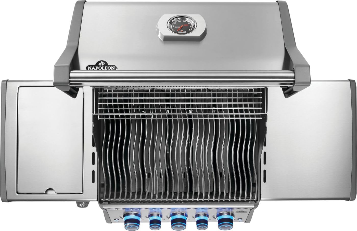 Napoleon Rogue PRO-S 425 Propane Gas Grill with Infrared Side and Rear Burners, Stainless Steel, Durable 5-Burner Grilling Experience
