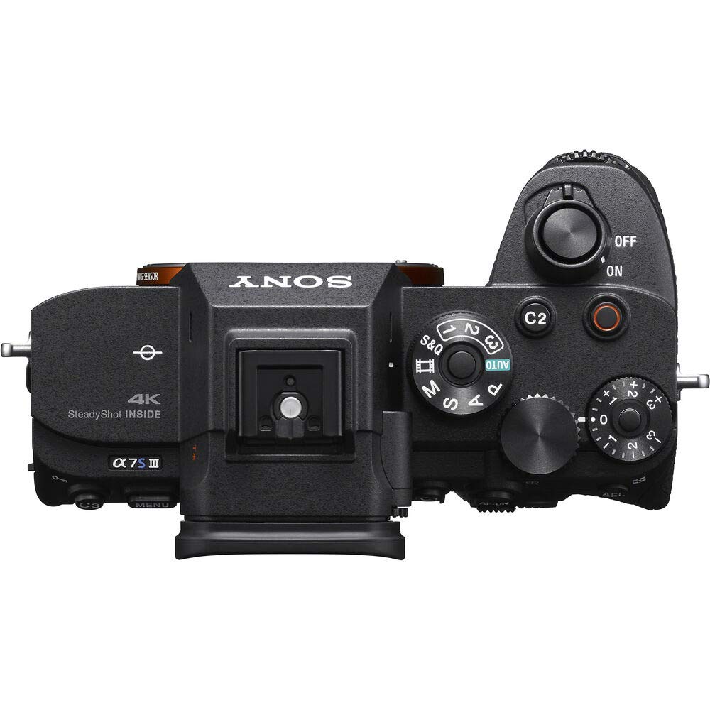 Sony α7S III Full-Frame Mirrorless Camera Body (ILCE-7SM3/B) – 12.1 MP BSI Sensor, 4K 120p 10-Bit Video | Sony FE 24mm Lens, 64GB Memory Card, 2 x NP-FZ-100 Battery, Case, External Charger and More