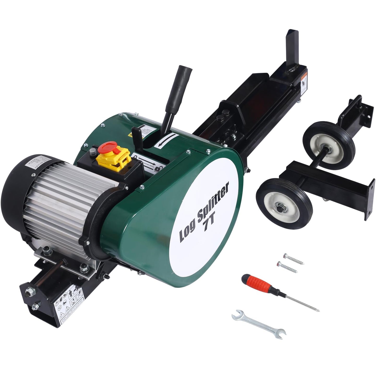 Double Flywheel Electric Log Splitter Log Splitter Electric Portable 7 Ton hotizontal 2HP 16A,Electric firewood Splitting Machine