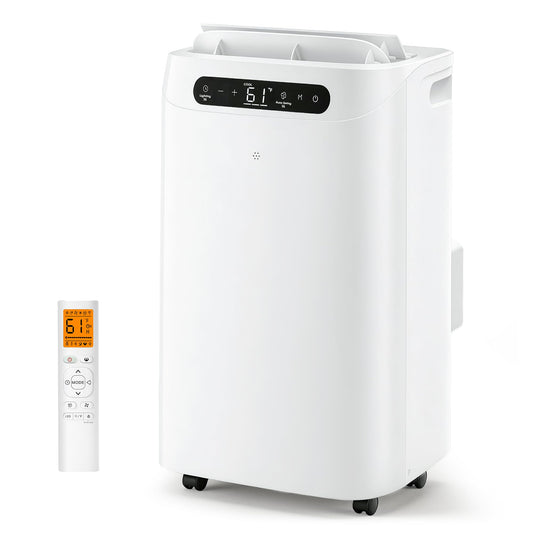 12000 BTU Portable Air Conditioners, Cools Up to 500 Sq.Ft, Portable AC Unit with Remote Control, Cooling, Fan, Dehumidification, Sleep Mode& Installation Kits for Rooms, White