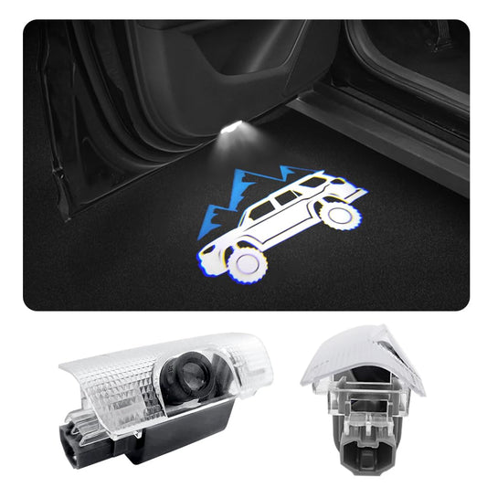 akarin 2 PCS LED Car Door Logo Lights Compatible for 4Runner 2010-present Blue Laser Welcome Light Puddle Lamp