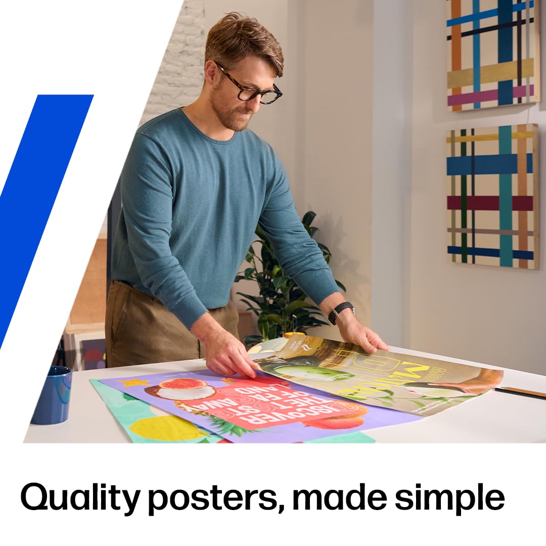 HP DesignJet T210 Large Format 24-inch Plotter Printer, for Easy CAD & Poster Prints (8AG32D)