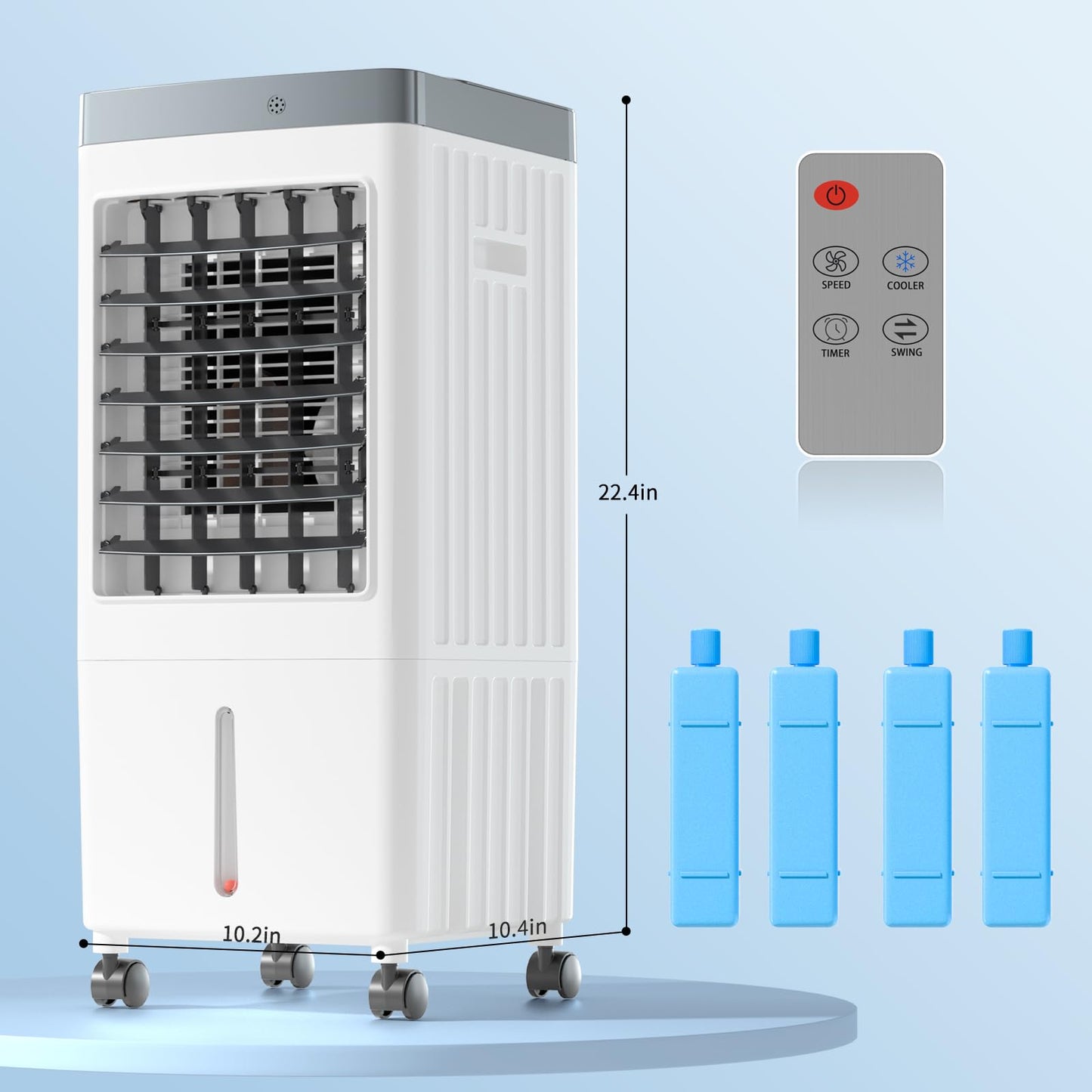 Lerat Portable Air Conditioners for Room, Swamp Cooler Portable AC Unit with Large Water Tank, Windowless Evaporative Air Cooler with 3 Speeds, Rapid Cooling Room Air Conditioners for Home & Garage1