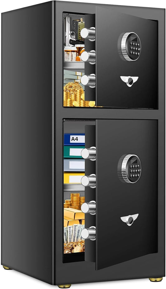 [𝟐𝟎𝟐𝟔 𝐍𝐞𝐰] 9.5 Cu Ft Extra Large Home Safe Fireproof Waterproof with [DOUBLE SAFES], Heavy Duty Digital Security Box with [Hidden Compartment], Fireproof Safe for Home Business Office USE