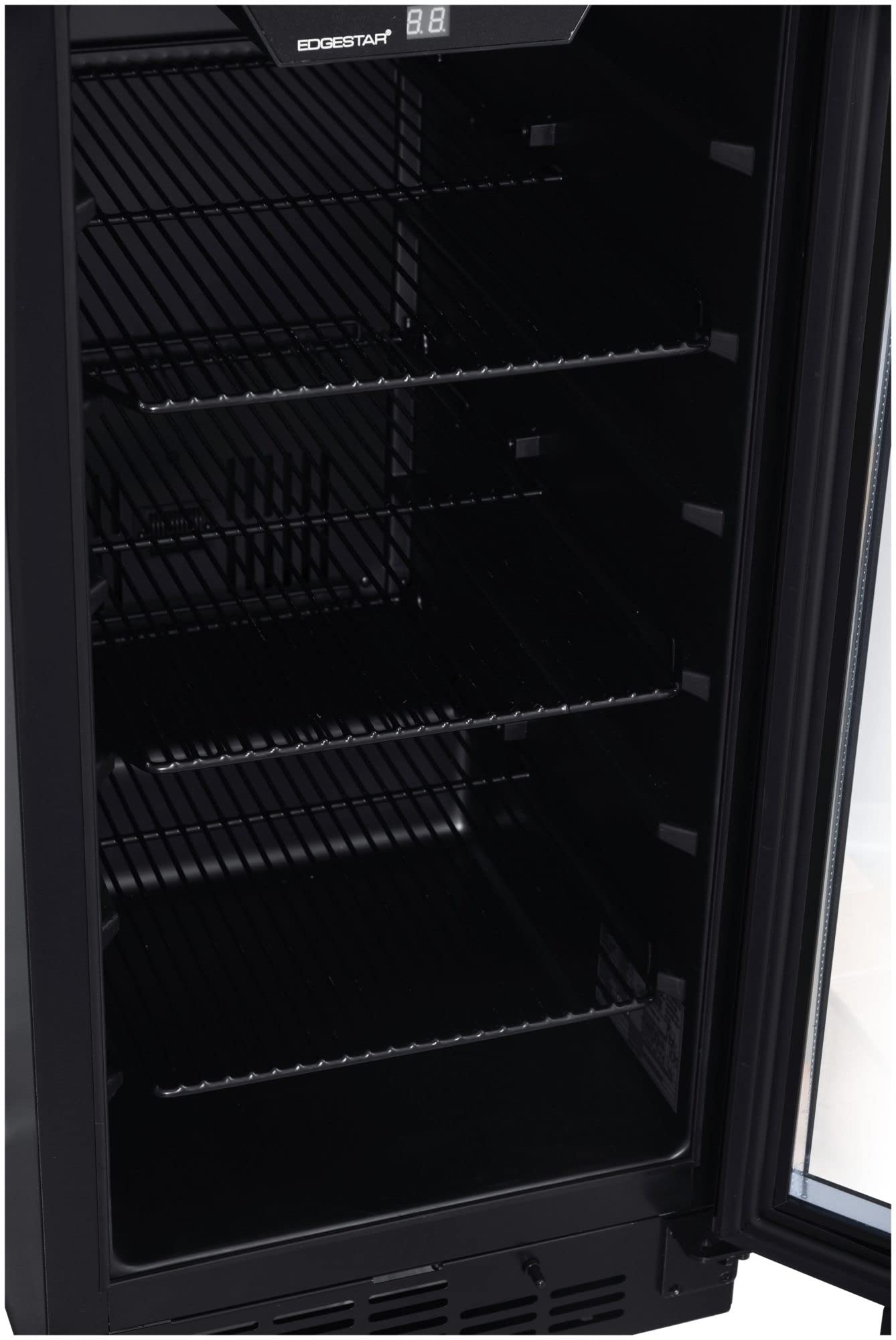 EdgeStar BBR901BL 15 Inch Wide 80 Can Built-In Beverage Center with Slim Design - Black