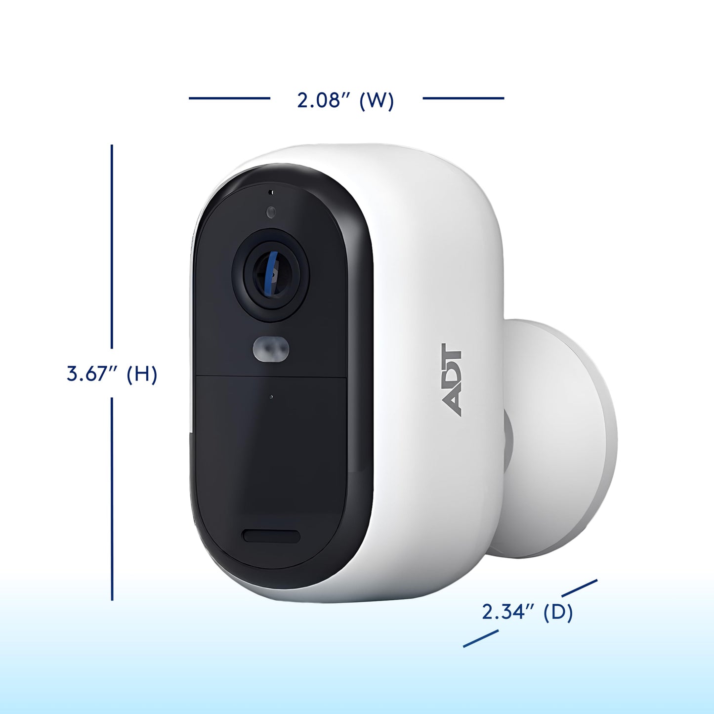 ADT Blu Outdoor Camera Kit, DIY Home Security System with 2K Wireless Outdoor Camera, Spotlight, Weather Resistant, Night Vision, Smart Detection, Door/Window Sensors, ADT+ App Control