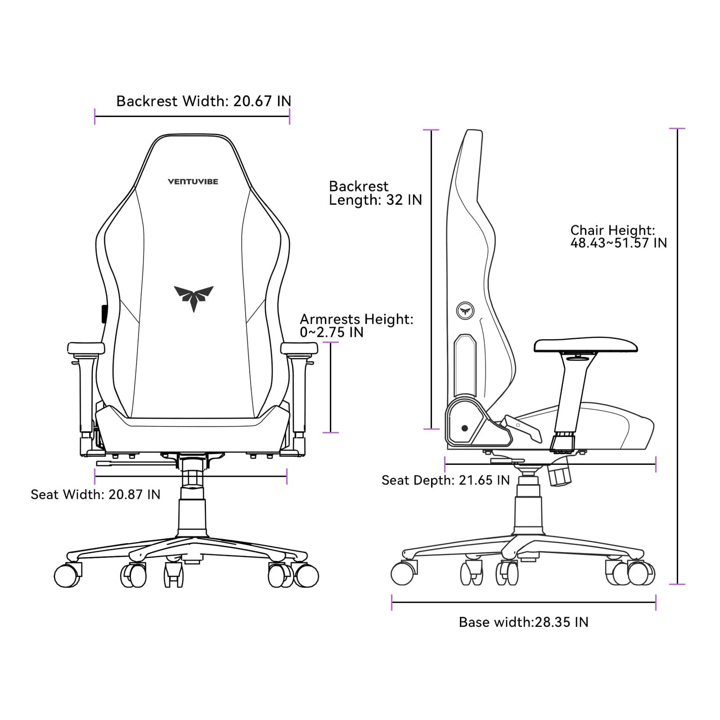 VENTUVIBE Gaming Chair - High Back Ergonomic Computer Chair with Lumbar Support, Video Game Chair-4D Adjustable Armrests,170° Reclining & 320lb Capacity,Fabric,Desert Yellow