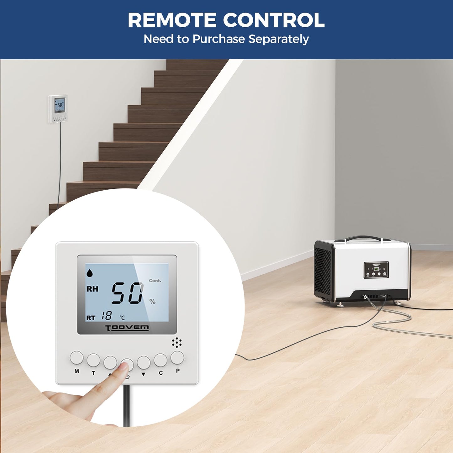 ALORAIR 120 PPD Commercial Dehumidifier with Pump, Crawl Space Dehumidifier for Up to 1,500 Sq. Ft., Portable Industrial Water Damage Unit for Basement, Home, Garage, Attic, 6-Year Limited Warranty