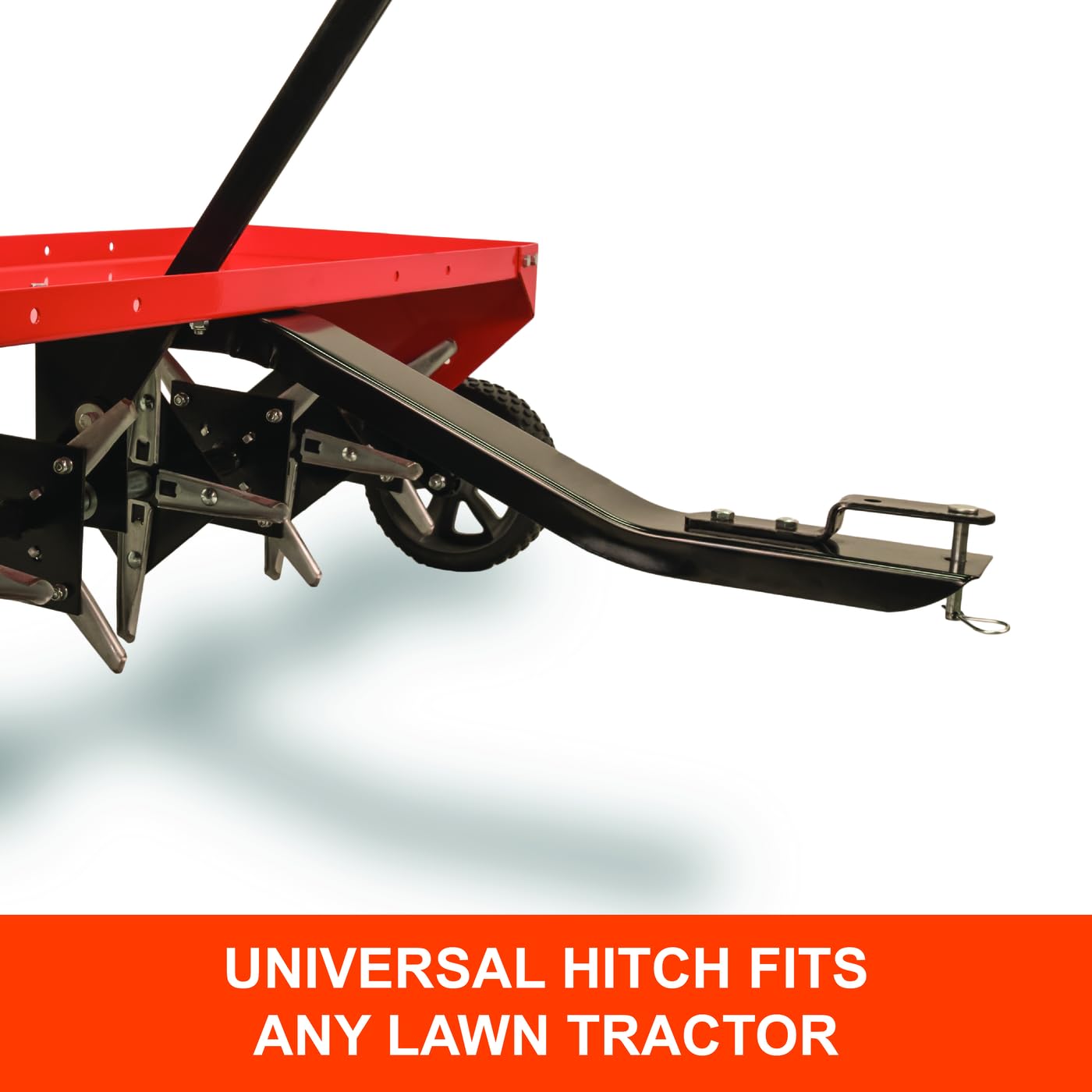 Agri-Fab 48 In Tow Behind Lawn Plug Aerator with 32 Galvanized Knives and Universal Hitch