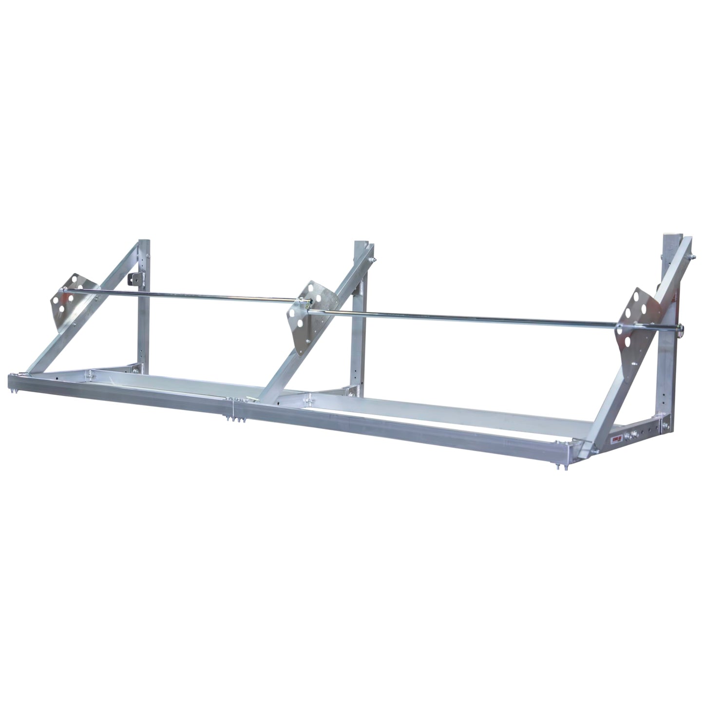 Extreme Max 5001.6464 Wall-Mount Aluminum Fold-Up Tire Rack for Race Trailer, Garage, Shop, Enclosed Trailer, Toy Hauler - 8', Silver