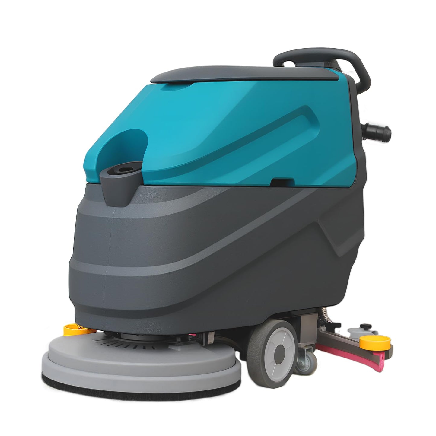 KARHDIR Walk-behind Floor Scrubber Machine, 22" Cleaning Width, 31.5" Suction Width, 18.5-gal Sewage Tank, 15.9-Clear water tank, 32000 Sqft/h, Complete Set of Parts