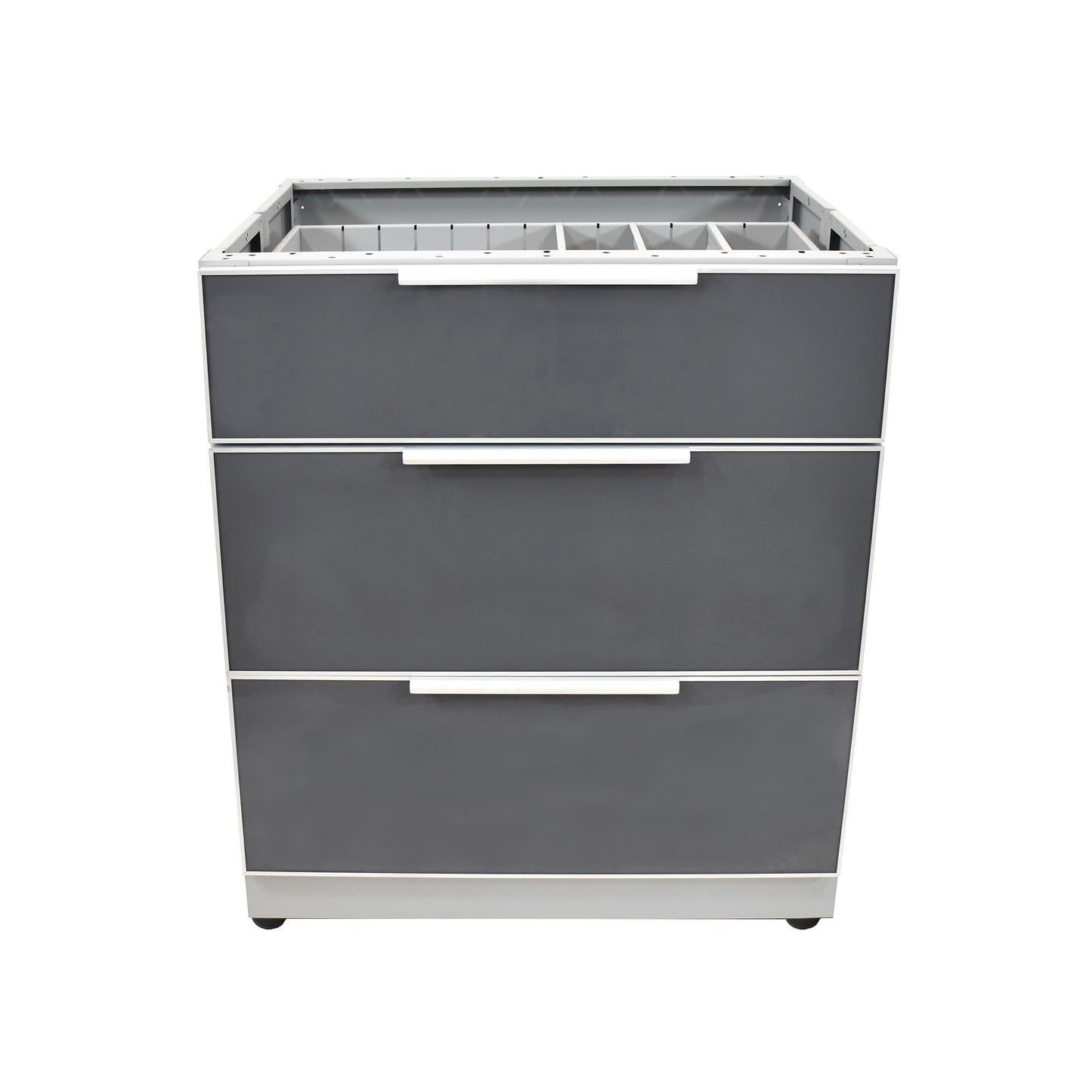 Blue Sky Outdoor Living ,OKC3024GDR3DG, 3-Drawer Outdoor Kitchen Cabinet – Heavy-Duty Storage – Weather-Resistant Modular Base for Patios and BBQ Islands – Slate Gray
