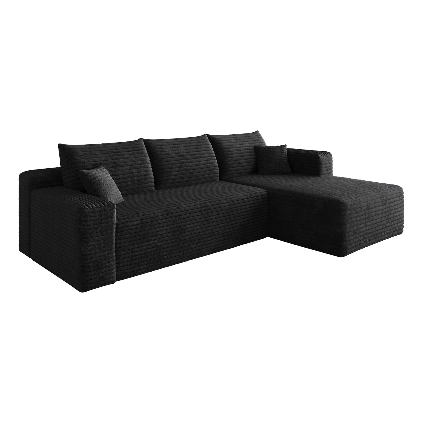 95" L Shaped Boneless Sectional Sofa Couch with Chaise Lounge, Minimalist Right Facing Compressed Cloud Modular Sectional Sofa Corner Couchfor Living Room,No Assembly Required