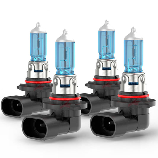 SYJIIP Halogen Headlight Bulbs 9005 High Beam & 9006 Low Beam, 6000K White, Pack of 4, Compatible with Dodge Journey 2009-201