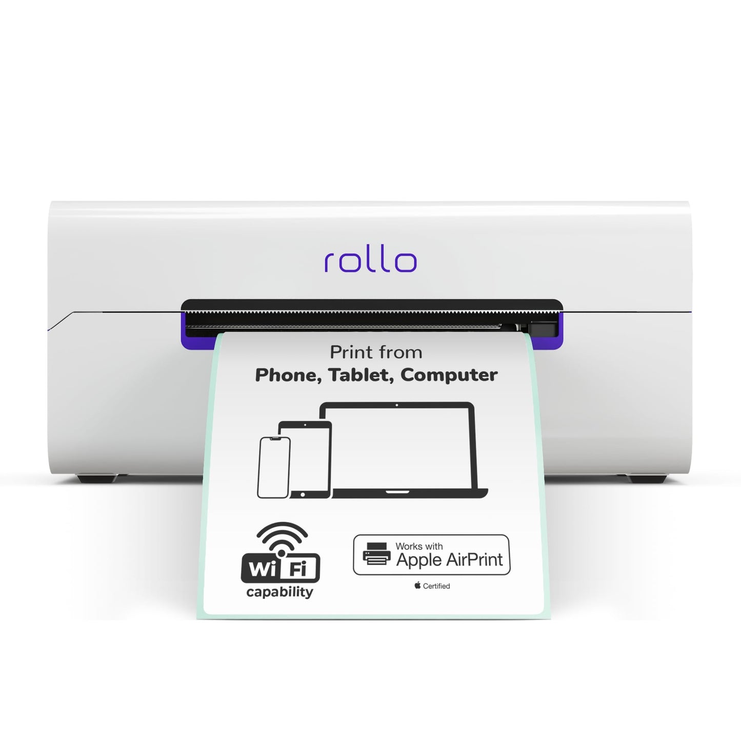 Rollo Wireless Shipping Label Printer - Wi-Fi Thermal Label Printer 4x6 for Shipping Packages - AirPrint from iPhone, iPad, Mac - Supports Windows, Chromebook, Android, Linux