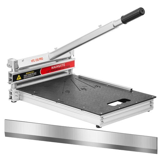 17mm Thick Laminate Floor Cutter 13" with Spare Blade, Manual & Dust-Free, Cuts Laminate,Vinyl Plank,SPC,LVT, Siding – Adjustable 0-45° for Herringbone & Straight Cuts – Heavy Duty for Pro & DIY
