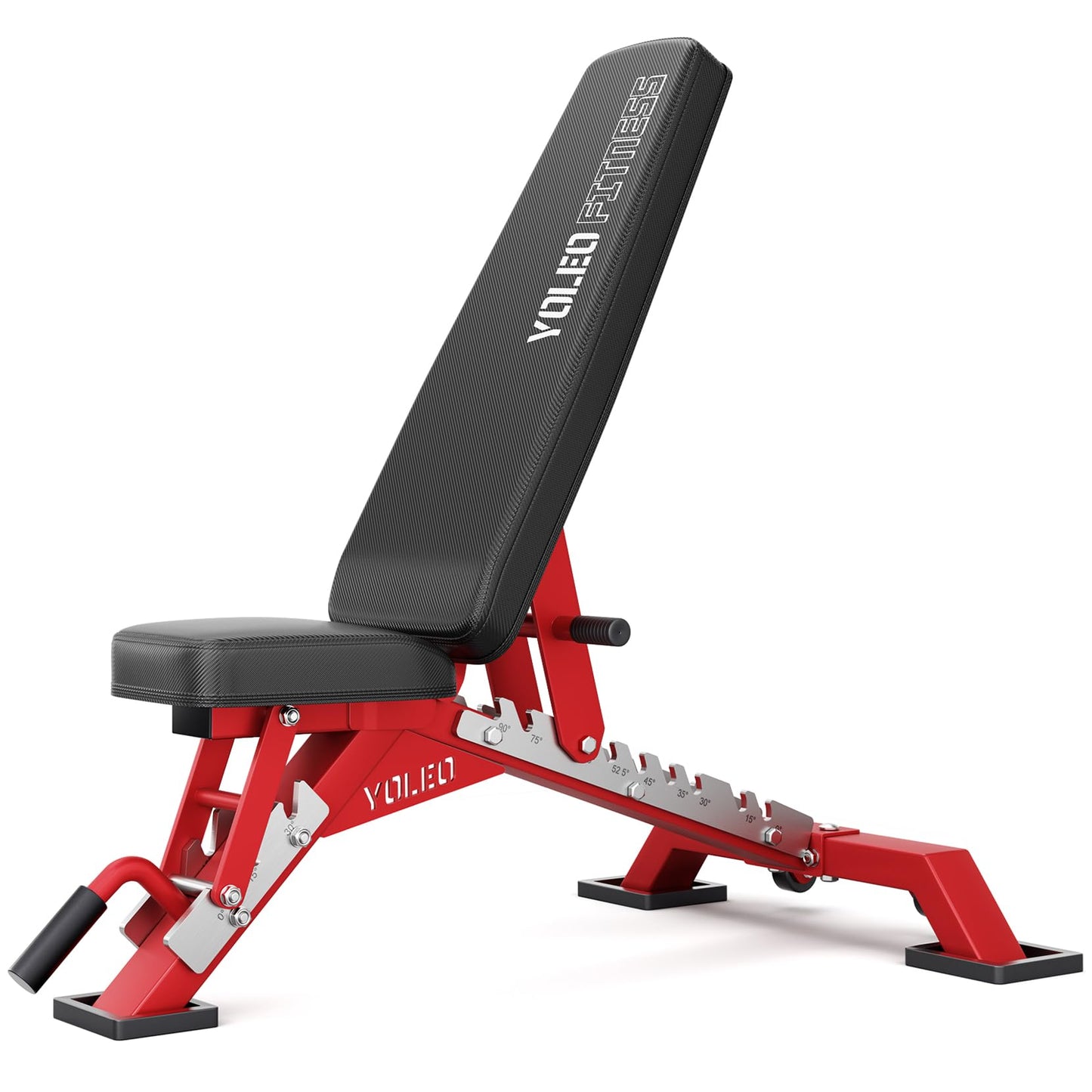 YOLEO Commercial Adjustable Weight Bench 2315LB ASTM Certified – 80% Pre-Assembled Heavy Duty Workout Bench for Home Gym, Decline/Flat/Incline Bench Press, 2.4" Thick Pad & 2 Wheels