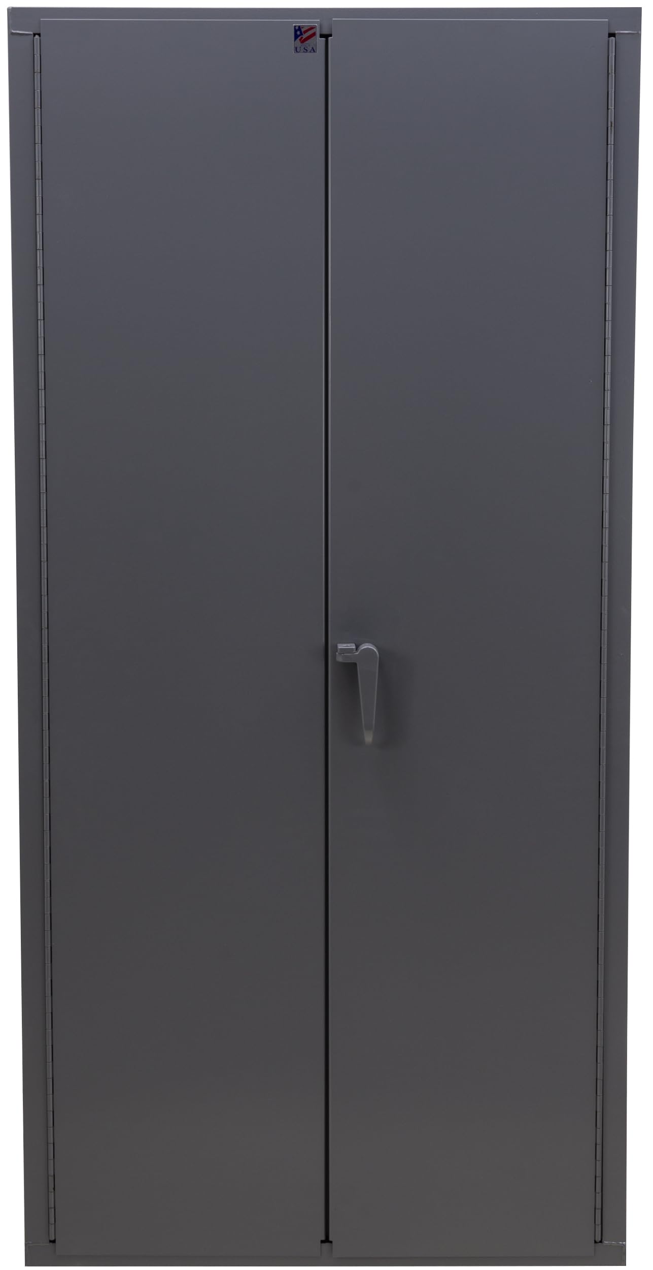 Jamco Extra Heavy Duty Steel Storage Cabinet with Solid Lockable Doors, 14-Gauge All-Welded Metal Cabinet, 4 Adjustable Shelves, 7,200 lbs Capacity, 24" D x 36" W x 74" H, Gray