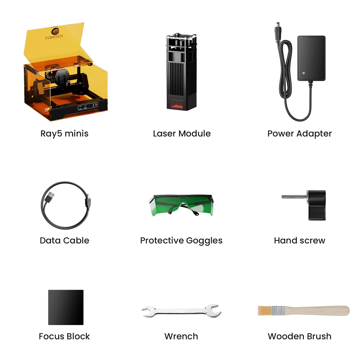 LONGER Laser Engraver Machine, 5.5W High Precision Laser Engraver, 12000mm/min Fast Engraving Speed, 0.01mm Accuracy, 130×125mm Engraving Area, Wide Application for Wood, Paper, Acrylic, Leather