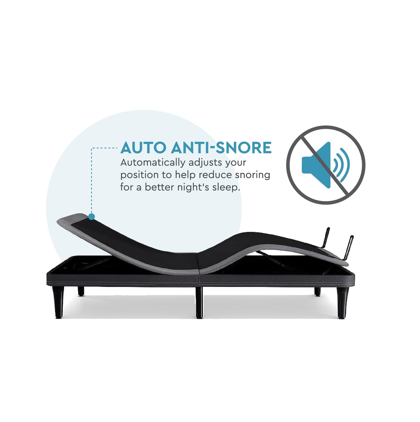 Ergomotion ErgoSportive Smart Adjustable Bed Frame - Sleep Tracking, Garmin Compatiblity, Auto-Anti Snore - Available in Twin, Queen, Split King (Split King)