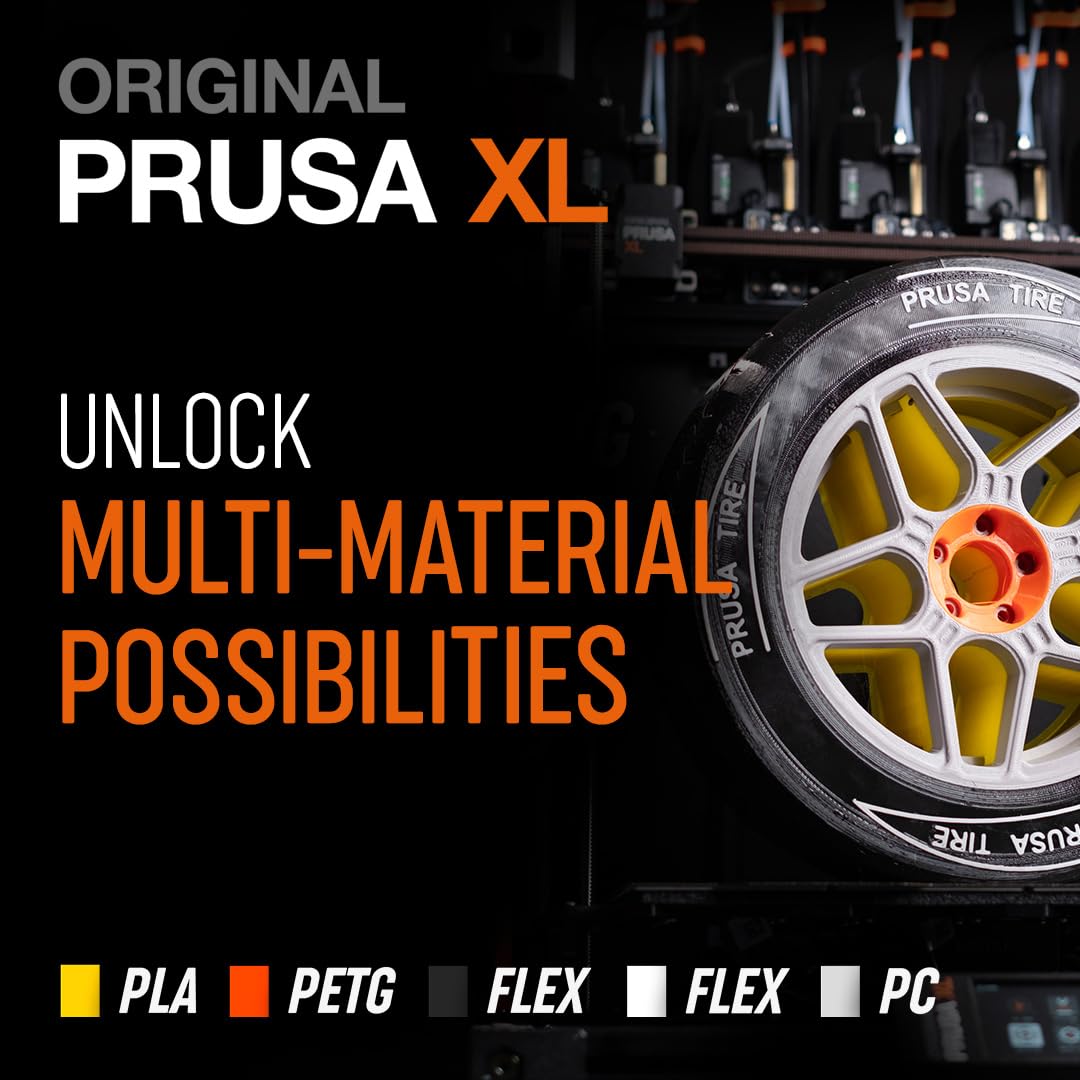 Original Prusa XL 5 Independent Toolhead 3D Printer, Large Scale CoreXY, Build Volume 360 x 360 x 360 Mm, Multi Material, 1.75 Mm Filament
