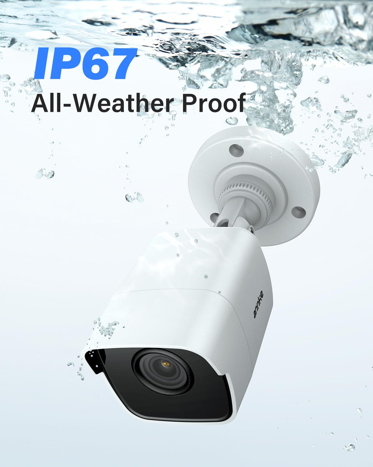 ANNKE 8 Channel 8 Camera Security System H.265+ DVR Recorder with 2TB HDD and 8X 5MP(2560TVL) Outdoor CCTV Bullet Cameras, IP67 Weatherproof,100ft Night Vision, Email Alert, Remote Access