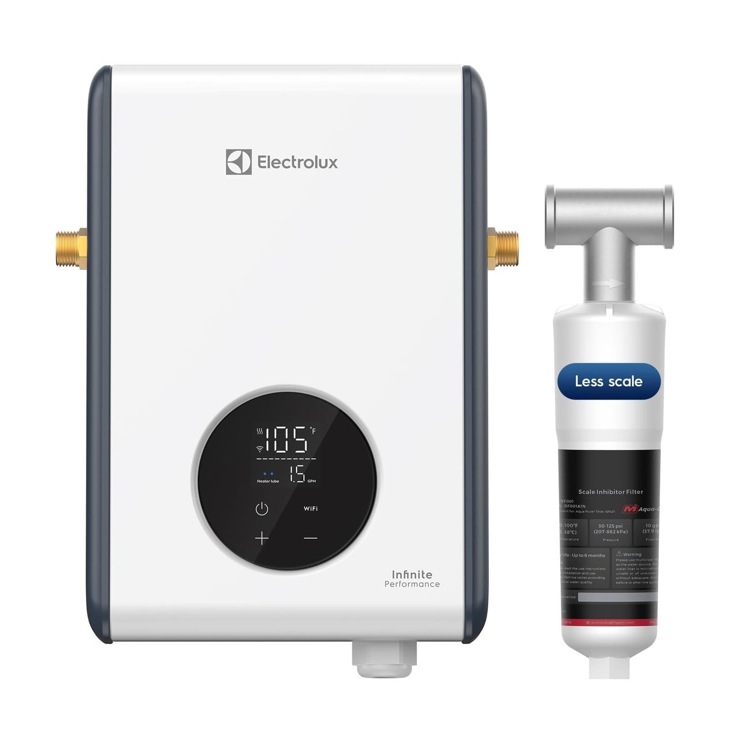 Electrolux 14kW Tankless Water Heater Electric 240V - Smart WiFi & Alexa, On Demand Hot Water Heater Electric, Max 3.4 GPM, Space-Saving Instant On Demand Water Heater