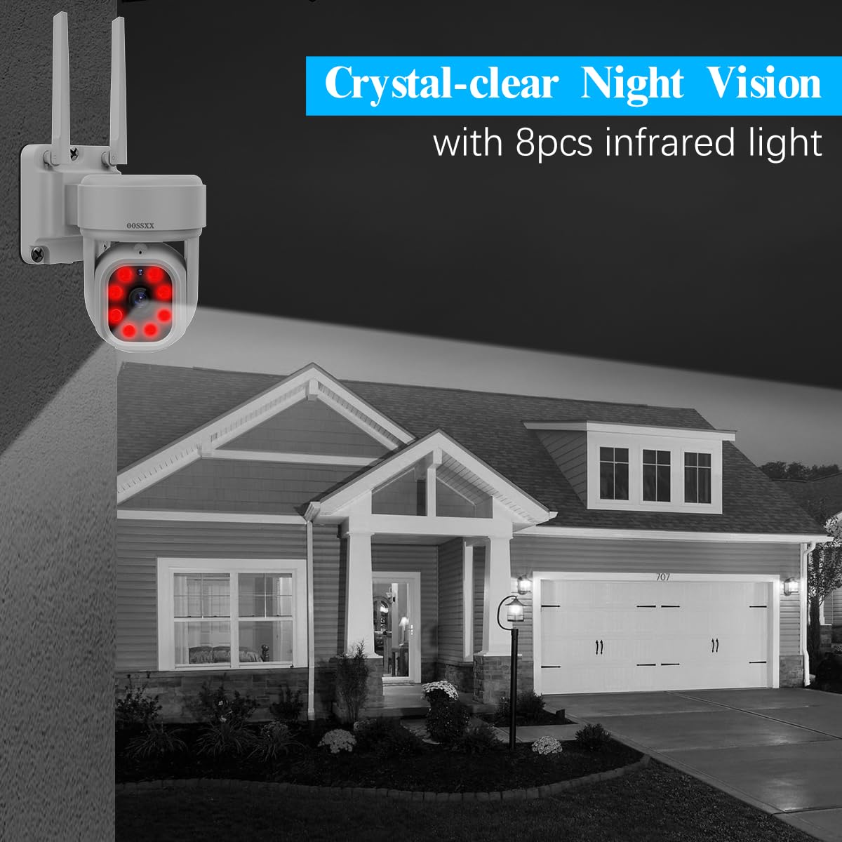 (2026 Update) 5MP PT Wireless Security Camera System with AI Human Tracking, Dual-Band 2.4G&5G WiFi, 130° Wide Angle, 2-Way Audio, No Monthly Fee, Outdoor Home Security Kit