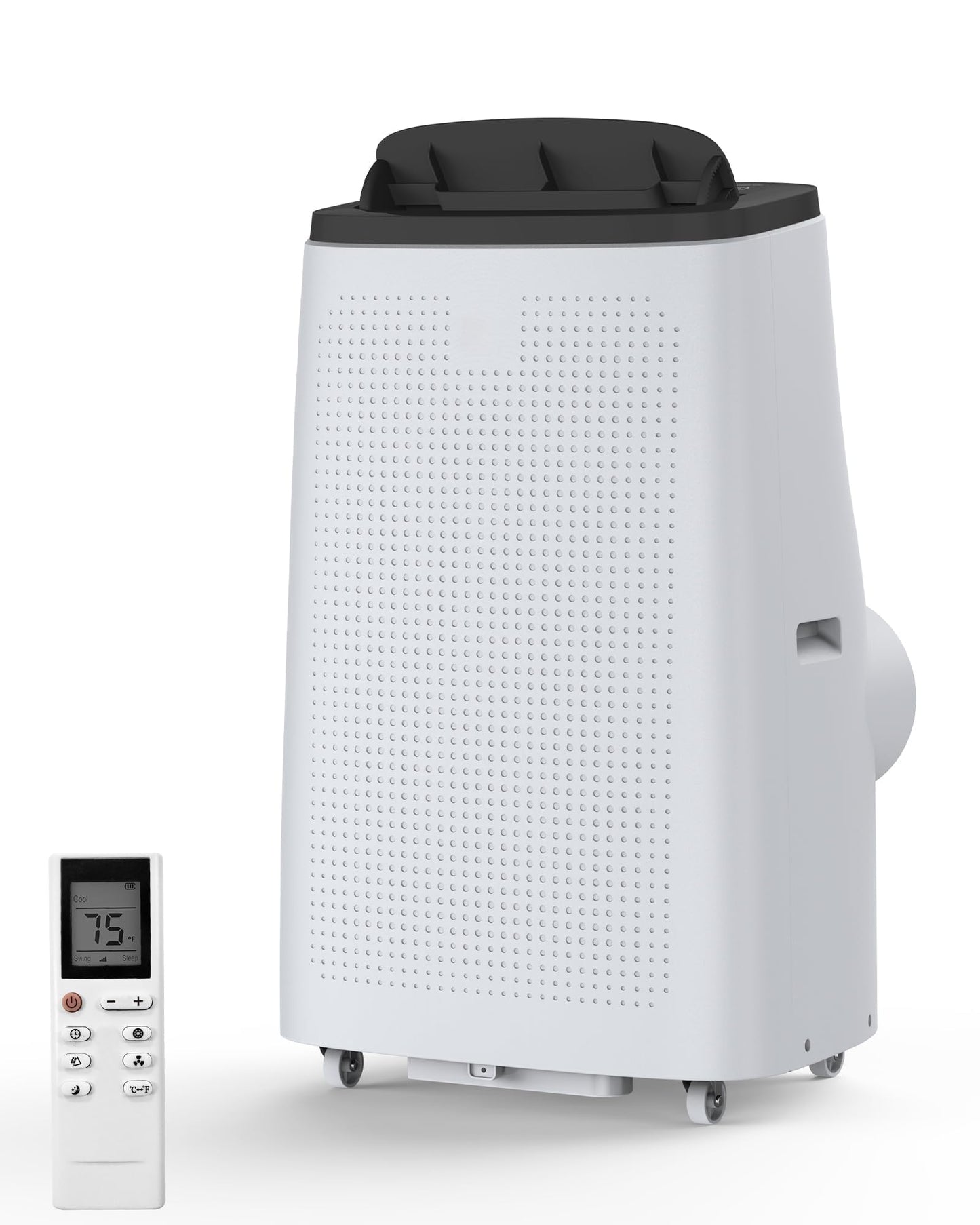 14,000 BTU Portable Air Conditioner Cools Up to 700 Sq.Ft, 3-IN-1 Quiet Portable AC Unit with Remote Control & Installation Kits for Large Room, Smart/Sleep Mode, Auto Swing, 24H Timer