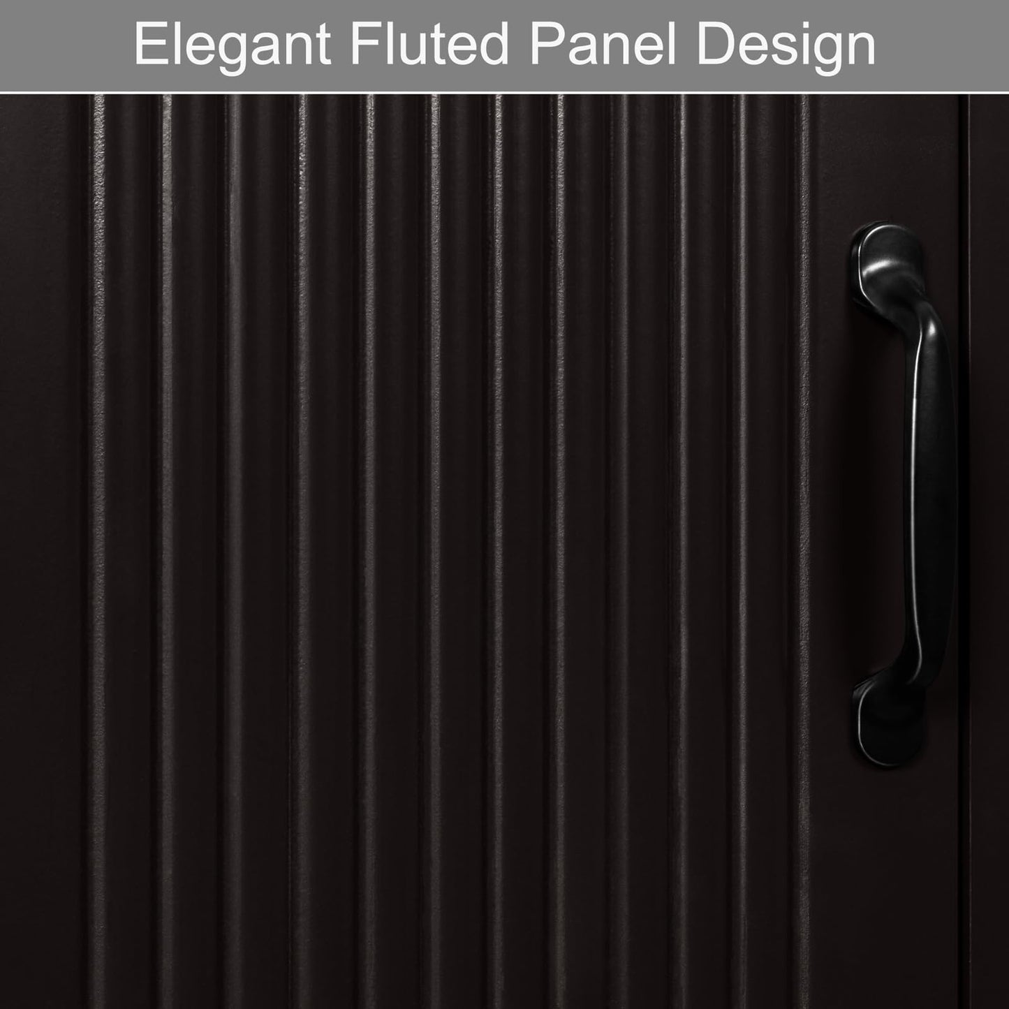 MXARLTR 71'' Tall Bathroom Cabinet, Narrow Slim Storage Cabinet, Freestanding Fluted Floor Linen Tower for Small Space Bathroom Oragnizer for Living Room Kitchen (Espresso)