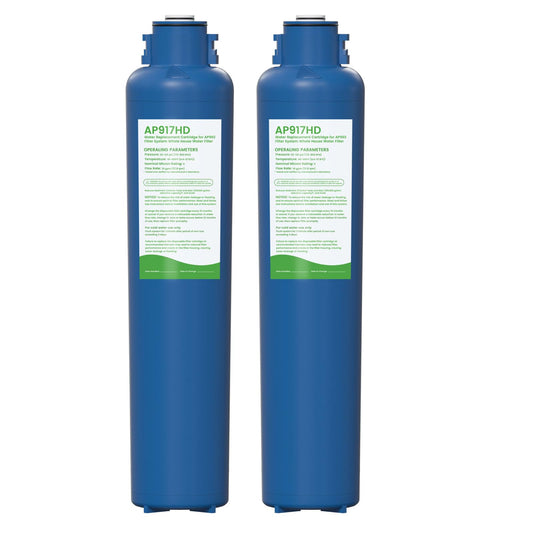 AP917HD AP903 Water Filter Replacement, Whole House Sanitary Quick Change Water Filter Cartridge Compatible with 3M Aqua-Pure AP917HD and AP903 System, Reduces Sediment, Odor 2 Pack