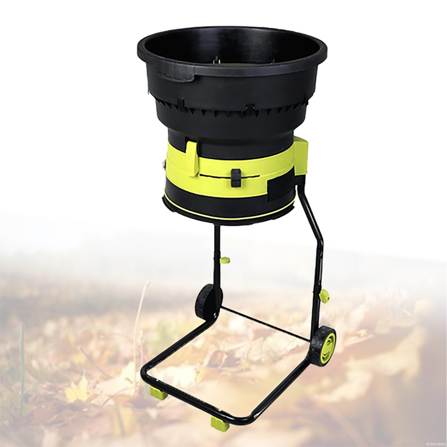 LwiftGal Electric Leaf Mulcher Garden Shredder, 2500w Compost Shredder Leaf Crusher with Wheels,Leaf Rake, Storage Bag, 54cm Funnel Diameter for Yard Cleanup, Composting 20mpowercord