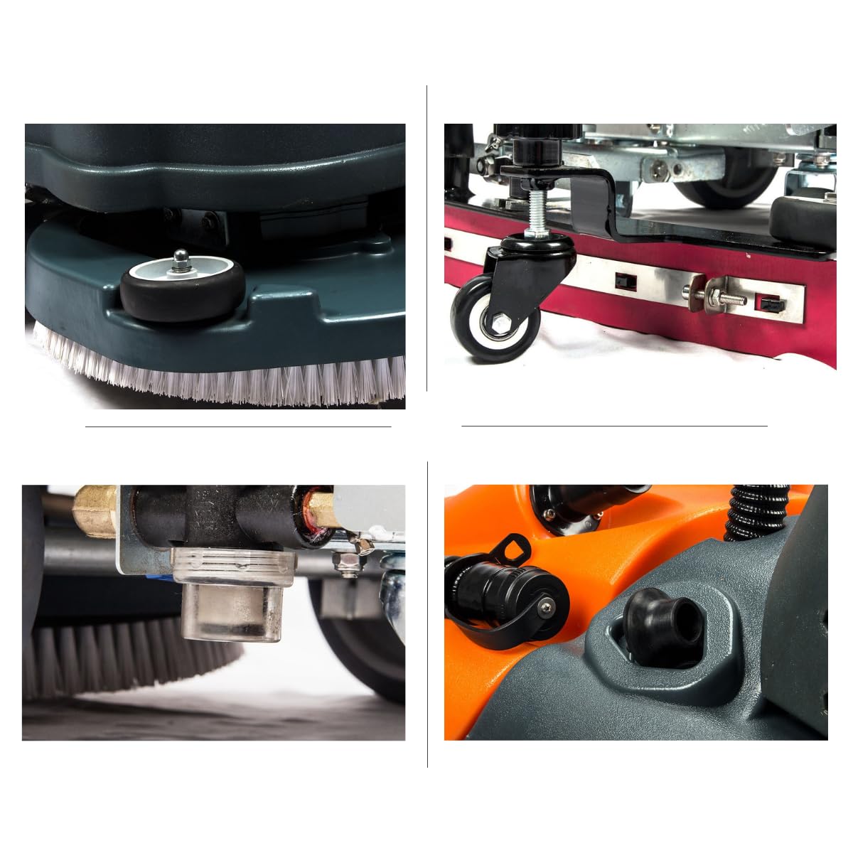 22" Walk-Behind Commercial Floor Scrubber Dryer, 13.2/14.5-Gal Dual Tanks, 3.5-Hour Fast Charging, Up to 5 Hours Runtime, 31" Squeegee, Cordless Hard Floor Cleaner