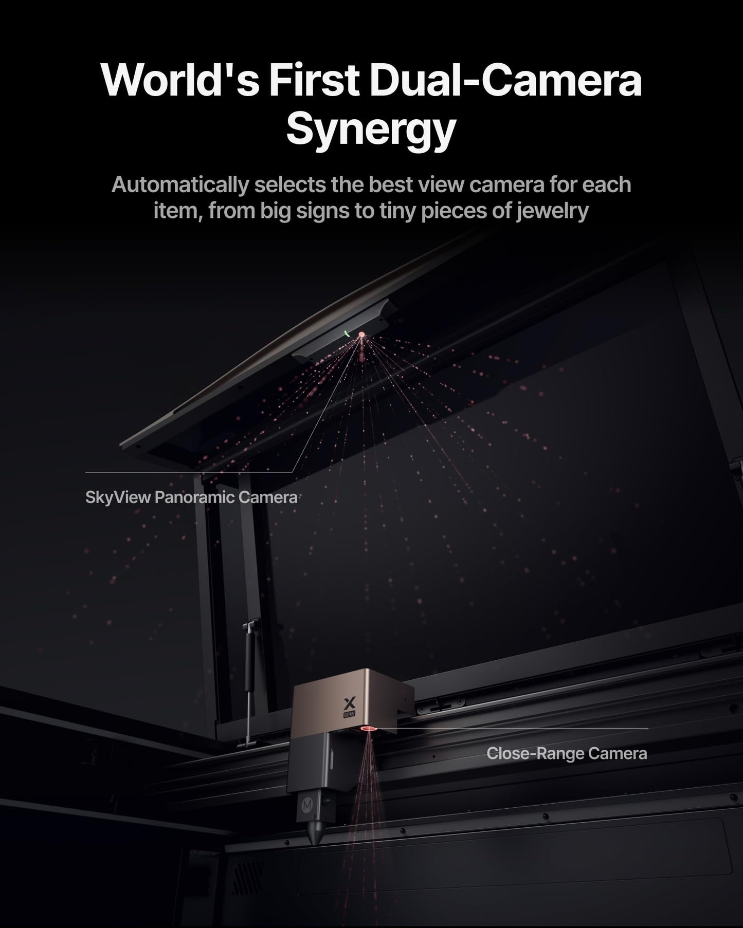 xTool P3 80W Flagship CO2 Laser Cutter with Intelligent Automation, Desktop Laser Engraver Dual HD Camera 1200mm/s High Speed, 36"x18'' Large Format CO2 Laser Engraver with ACS Auto-Focus System