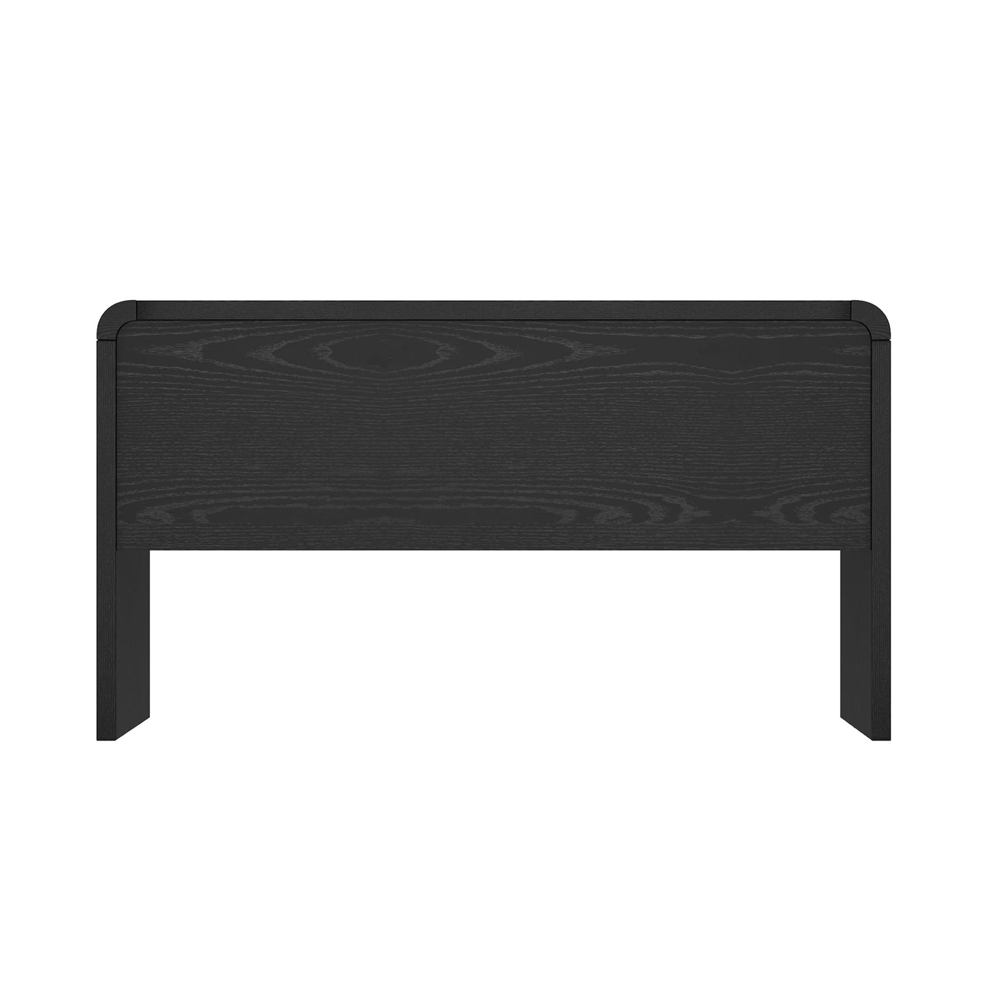 Manhattan Comfort Grace 54" Modern Office Desk with 2 Drawers, Wood Table with Metal Recessed Handles for Work from Home, Study, Craft, Stylish Executive Desk, Black and Gold