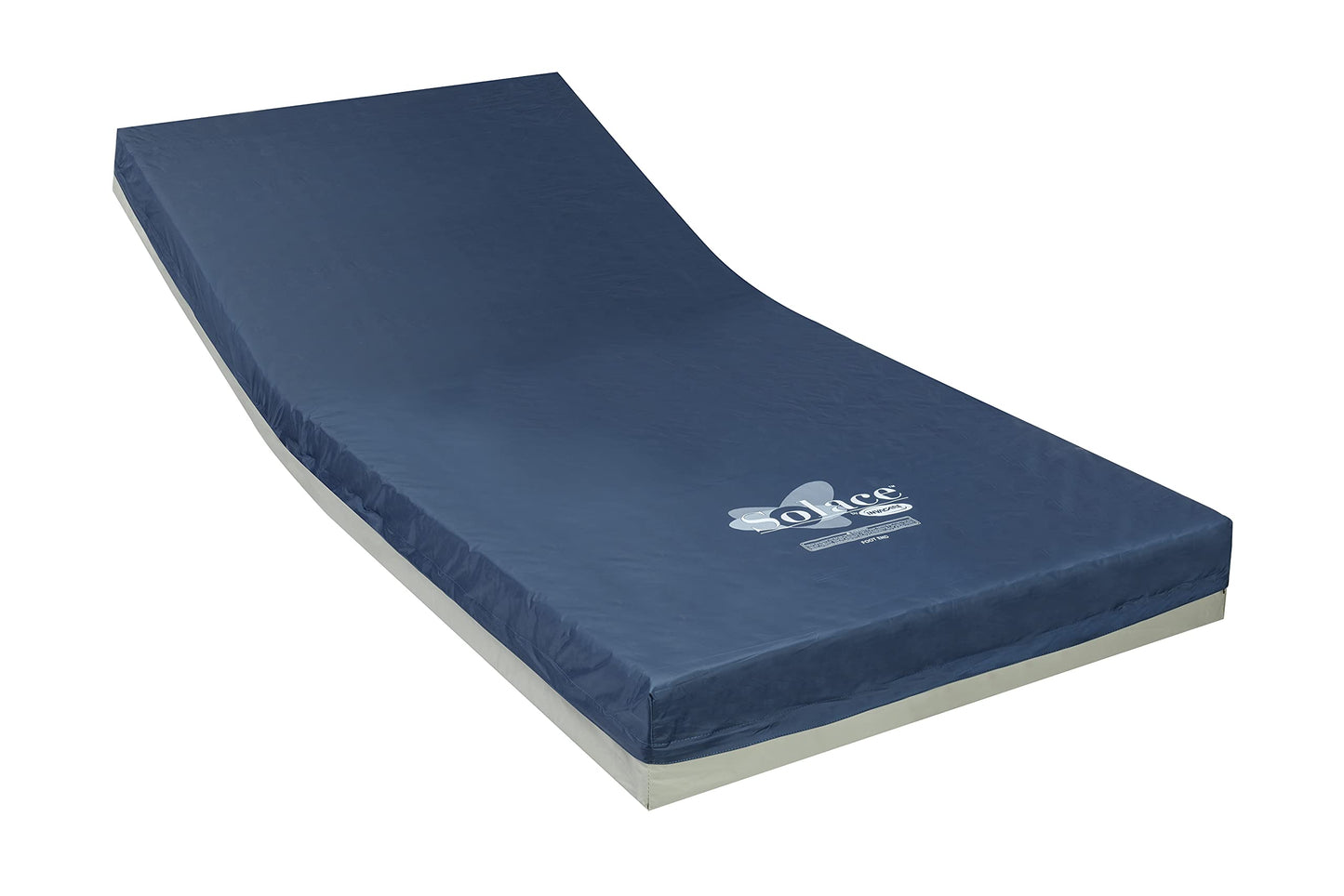 Invacare Hospital Bed Mattress, Solace Prevention Mattresses, Dual-Layer Foam with Zoned Pressure Relief, Fortress Cut Top, Fluid-Resistant Waterproof Cover & Welded Zipper, Made in USA (36"x84"x6")