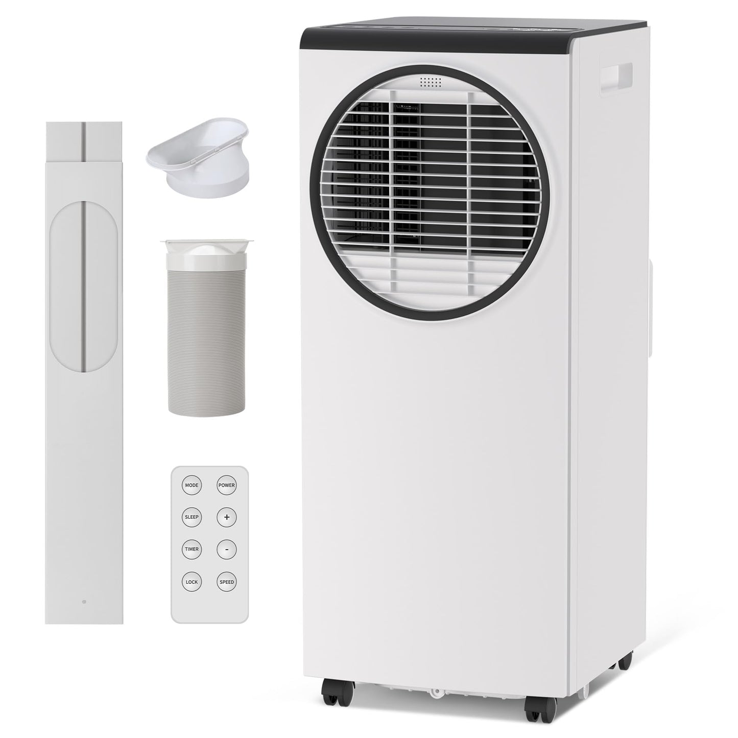 ActiveTrail Portable Air Conditioner, 8,000 BTU AC Unit for Bedroom, Portable AC with Remote, Small Air Conditioner for Room, 3-in-1 Portable AC Unit Cools, Dehumidifies & Fans for Home Office, White