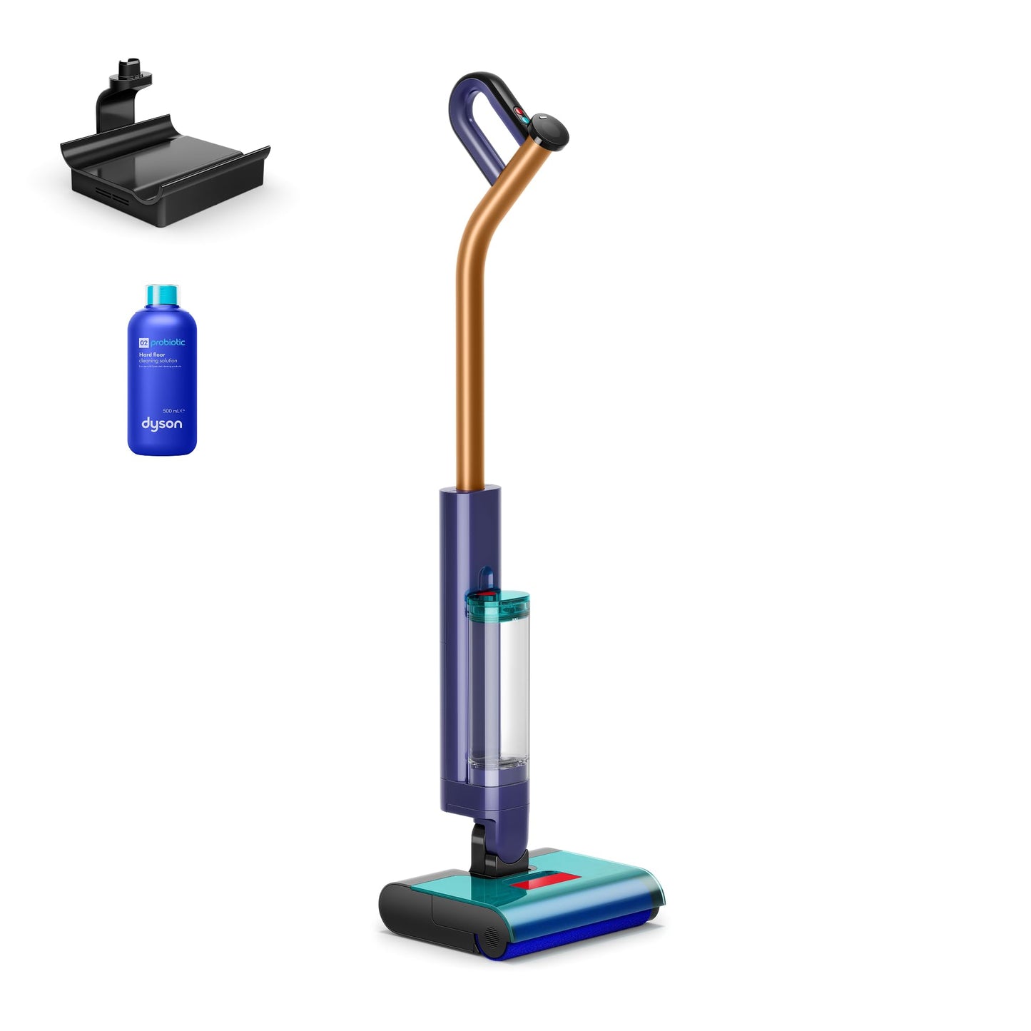 Dyson Clean+Wash Hygiene Wet and Dry Cleaner for Hard Floors - Cordless, 70 Minutes Run time, lays Flat, Anti-Tangle, self-Cleaning Roller, Drying Dock